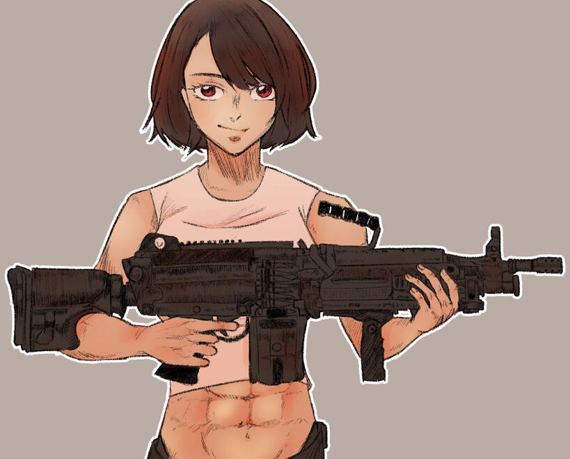 Veela using a gun